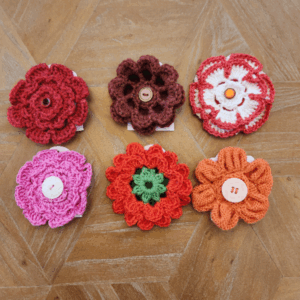 Large Crochet Flower Clip