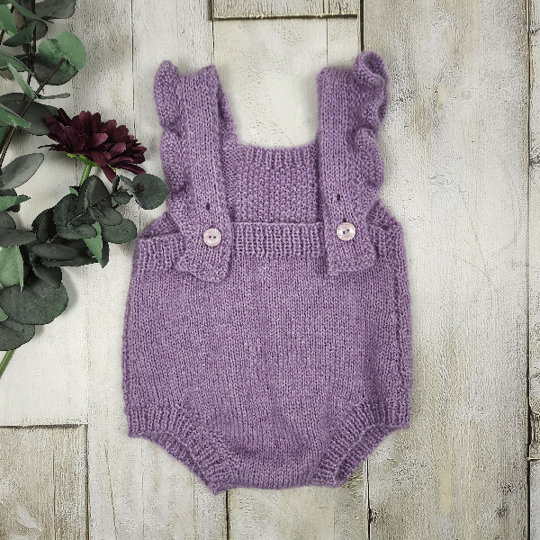 Lavender Frill Romper/ 6-12 Months - Image 2
