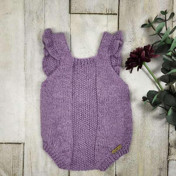 Lavender Frill Romper/ 6-12 Months
