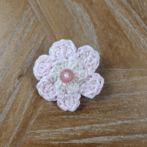 Small Crochet Flower Hair Clip