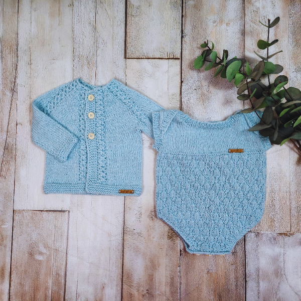 Jonah Romper and Cardigan / 3-6 Months