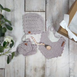Lila Bonnet Gift Set / Newborn