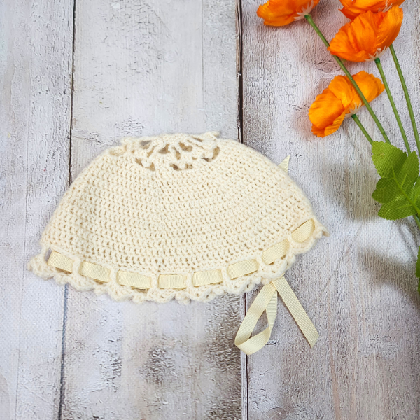 Agatha Lace Edge Hat / 3-6 Months - Image 2
