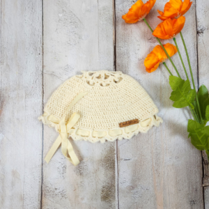 Agatha Lace Edge Hat / 3-6 Months